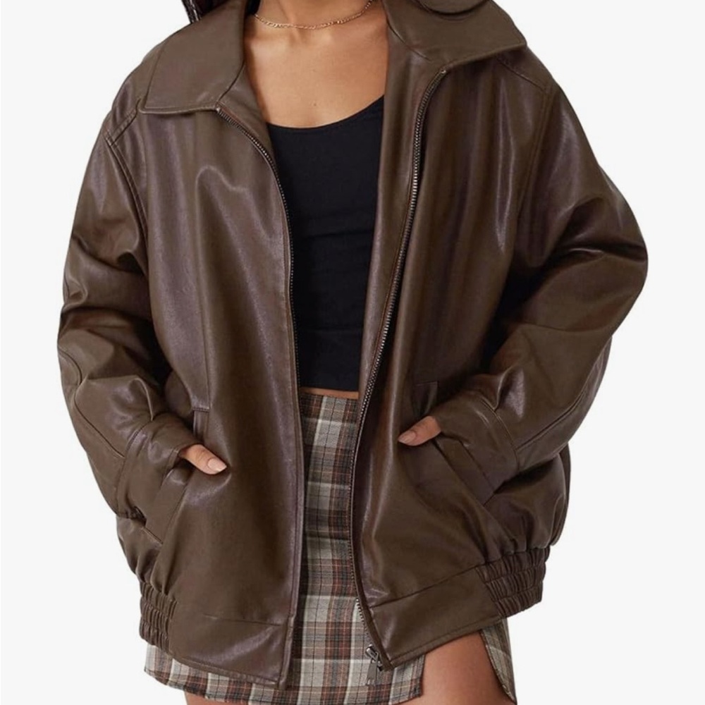 Classic Brown Leather Women's Jacket